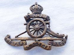 Royal Artillery Cap badge WW1