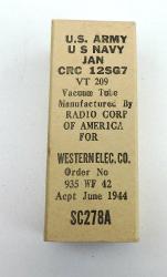 Lampe radio CRC 12SG7  VT 209 1944