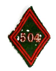 Losange du 504&deg; Bataillon du Train Chiffres de mobilisation. Autriche, ann&eacute;es 50.