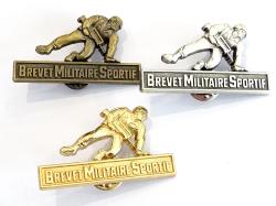 Lot 3 Brevets Militaires Sportifs Bronze, argent et or.  AB.