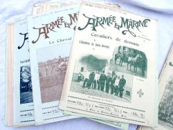 Lot de 45 num&eacute;ros de la revue  Arm&eacute;e &amp; Marine 1900-1905