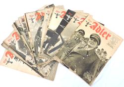 Lot de magazines Der Adler 26 num&eacute;ros ann&eacute;e 1943 compl&egrave;te