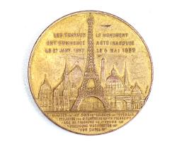 M&eacute;daille Souvenir de mon ascension au sommet de la Tour Eiffel 1889