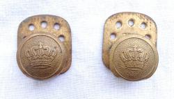Paire de boutons-crochet de vareuse prussienne 14-18 variante