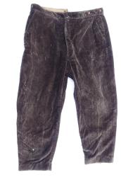 Pantalon de travail ancien en velours. Adolphe Lafont