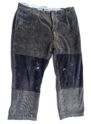 Pantalon de travail en velours gris Le Chamonix