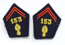Pattes de collet d&#039;Officier 153&deg; R&eacute;giment d&#039;Infanterie