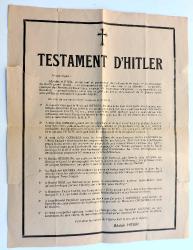 Tract Testament d&#039;Hitler  Parodique, 1944