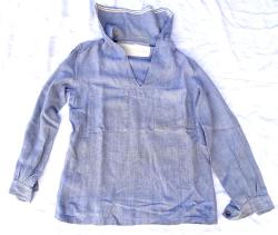 French Navy fatigue dress vareuse linen chambray 50&#039;s