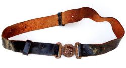 Victorian british leather belt Dieu et mon droit Boer war