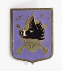 Insigne 151&deg; R&eacute;giment d&#039;Infanterie  12&deg; Compagnie