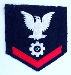 Sleeve rate USN Petty Officer 3rd class  Engineman M&eacute;canicien