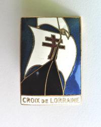 Insigne Fr&eacute;gate  Croix de Lorraine AB P + poin&ccedil;on