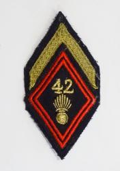 Losange 42&deg; R&eacute;giment d&#039;Infanterie Sous-officier. Sergent