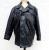 Pea jacket Schott 740 N  Caban en cuir noir